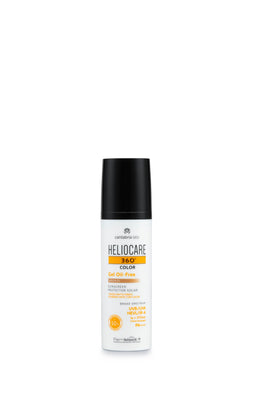 Heliocare 360 Color Gel 50ml held in hand for size comparison and daily-carry convenience