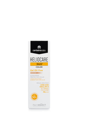 Close-up texture of Heliocare gel showing lightweight, non-greasy finish for quick absorption