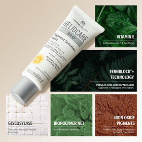 Heliocare tinted drop on skin blending to even tone quickly