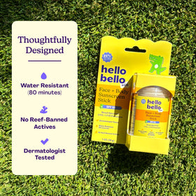 Hello Bello twist-up stick open to show clean, mess-free application