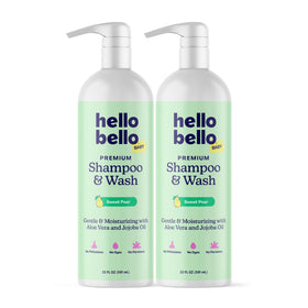 Hello Bello back label ingredients list highlighting hypoallergenic formula