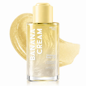 Hello You bottle front packaging showing clean design and banana scent benefit