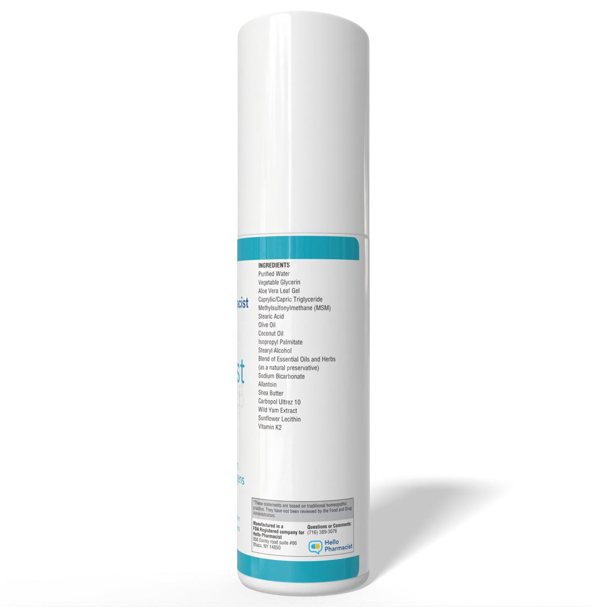 HelloPharmacist dispensing cream into hand to show silky glide and easy application