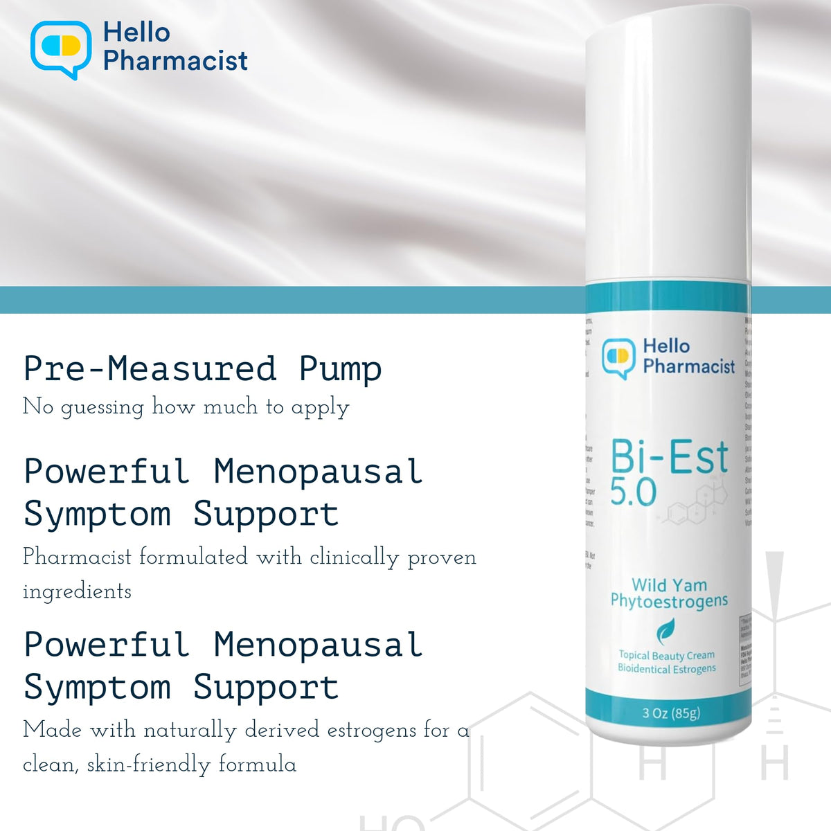 HelloPharmacist 3 oz jar beside a coin for scale, conveying compact travel-friendly size
