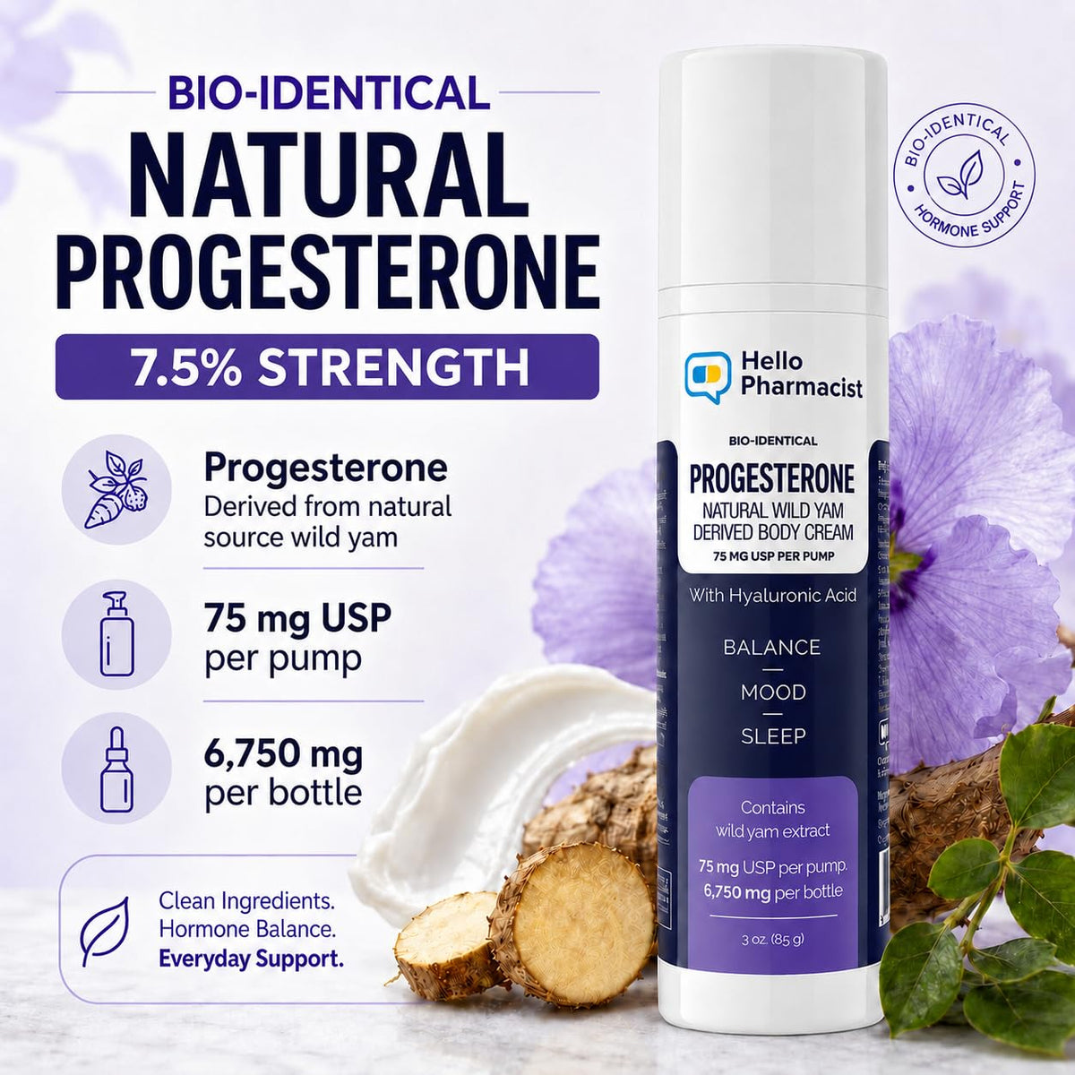 HelloPharmacist cream texture close-up highlighting smooth moisturizing feel