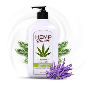 Hemp Heaven front bottle showing label and 18 oz size for reliable hydration