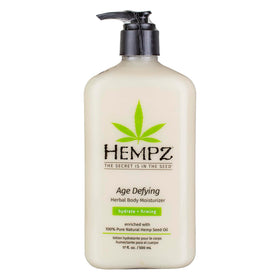 Hempz front pump bottle showing brand and large 17oz size for hydration benefit