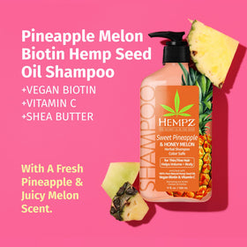 Hempz back label with ingredients list and product benefits visible