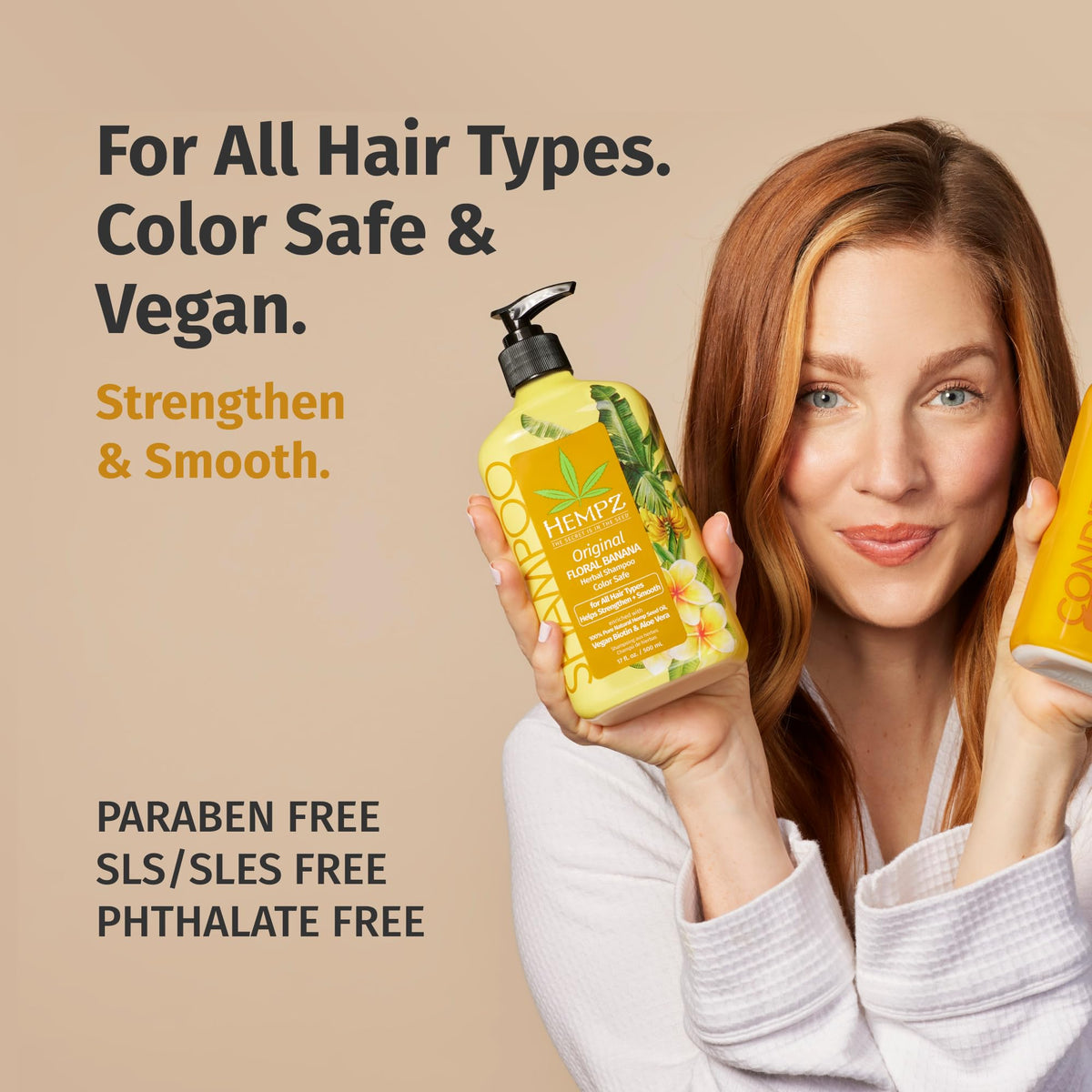 Hempz shampoo creamy lather texture demonstrating gentle moisturizing cleanse