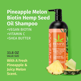 Hempz pump and label detail highlighting ingredients and claims
