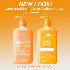 Hempz lotion texture swatch demonstrating creamy shea-rich consistency that absorbs fast