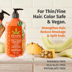 Hempz conditioner cream texture on hand showing hydration benefit