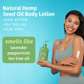 Hempz pump and label close-up highlighting ingredients and easy-dispense design
