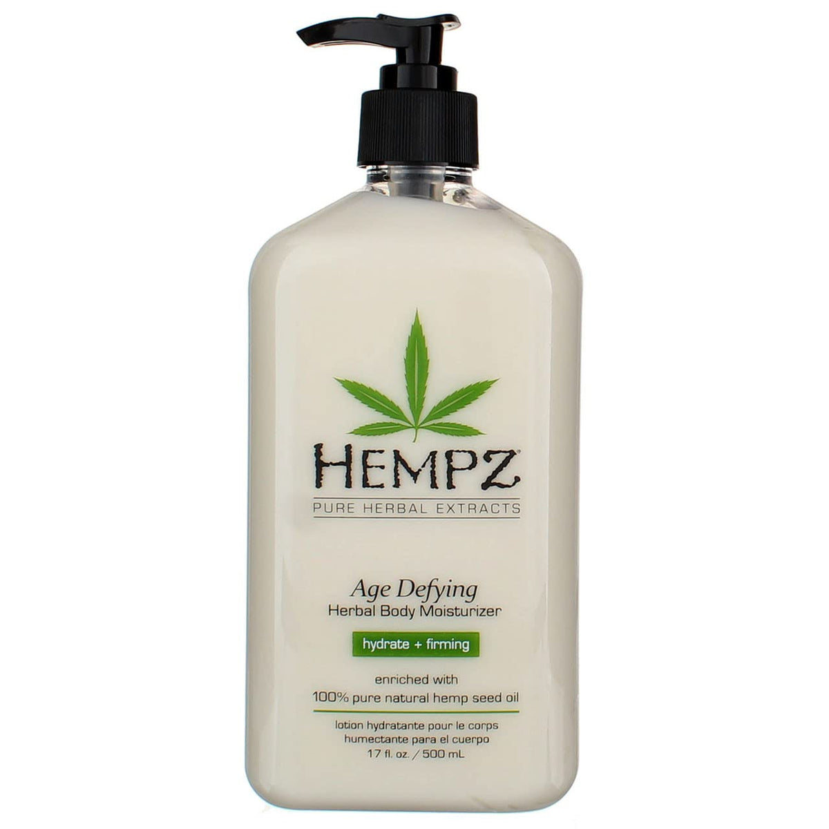 Hempz cream texture close-up highlighting smooth, lightweight formula for quick absorption