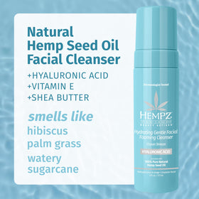 Hempz close-up foam texture illustrating gentle lather that cleanses and moisturizes