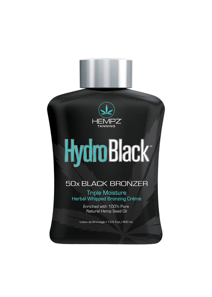 HEMPZ front bottle view showing Hydroblack 50X Black Bronzer for deep color