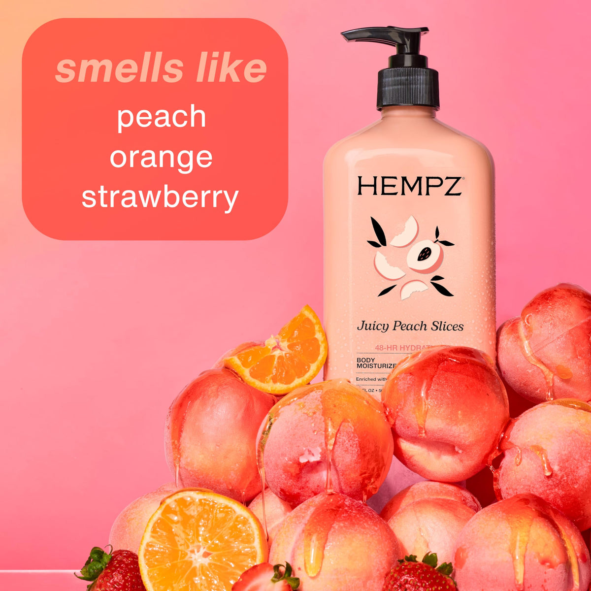 Hempz lotion texture closeup demonstrating smooth non-greasy finish and quick absorption