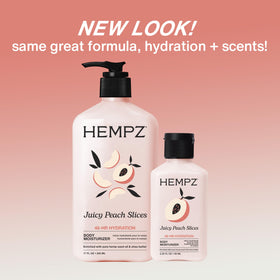 Hempz pump detail highlighting easy dispensing and mess-free application benefit