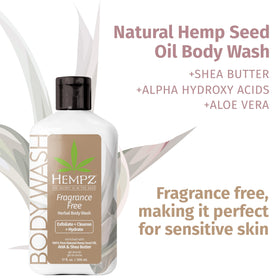 Hempz producing creamy lather in hand illustrating gentle cleansing benefit