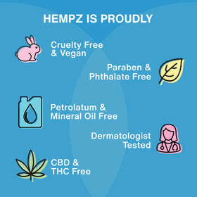 HEMPZ on bathroom shelf in lifestyle setting for routine use