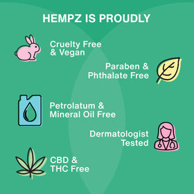Hempz in bathroom setting illustrating daily routine and relaxing cucumber scent