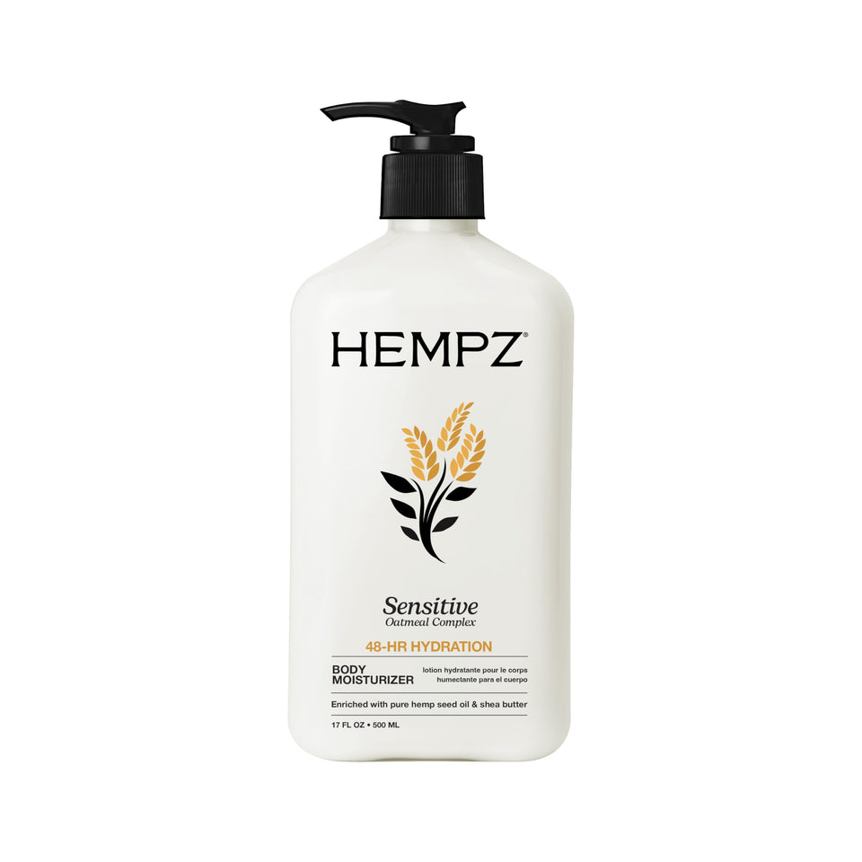 Hempz bottle front packaging showing label and size for gentle identification