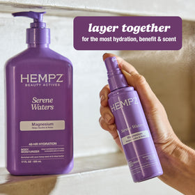 Hempz in bathroom nighttime routine creating a calming sleep ritual