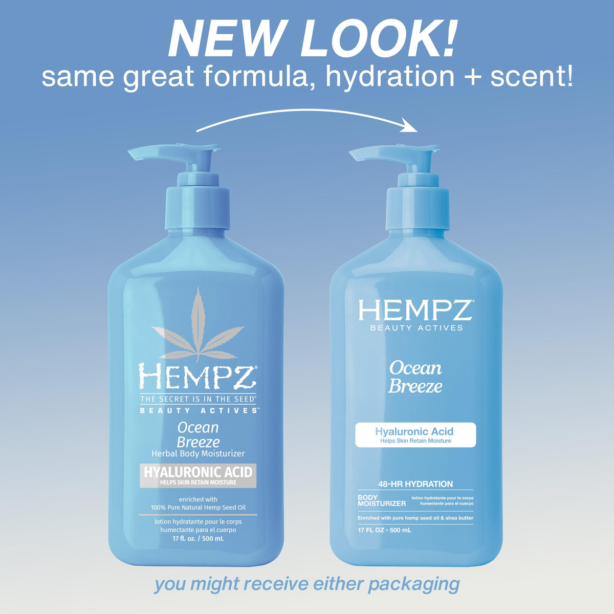 Hempz cream texture close-up demonstrating lightweight spreadable formula