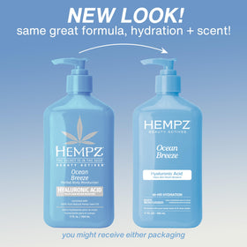 Hempz cream texture close-up demonstrating lightweight spreadable formula