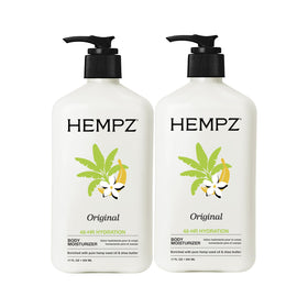 Hempz front packaging showing brand and pump for easy daily hydration
