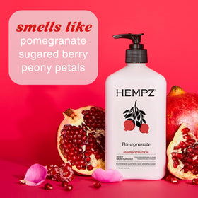 Hempz ingredients label close-up highlighting hemp seed oil and botanical extracts