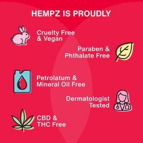 Hempz bottle on bathroom shelf styled to show everyday routine convenience