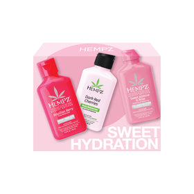 Hempz front packaging trio showing three mini lotions for gifting convenience