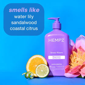 Hempz dispensing lotion on hand for quick absorption and overnight comfort