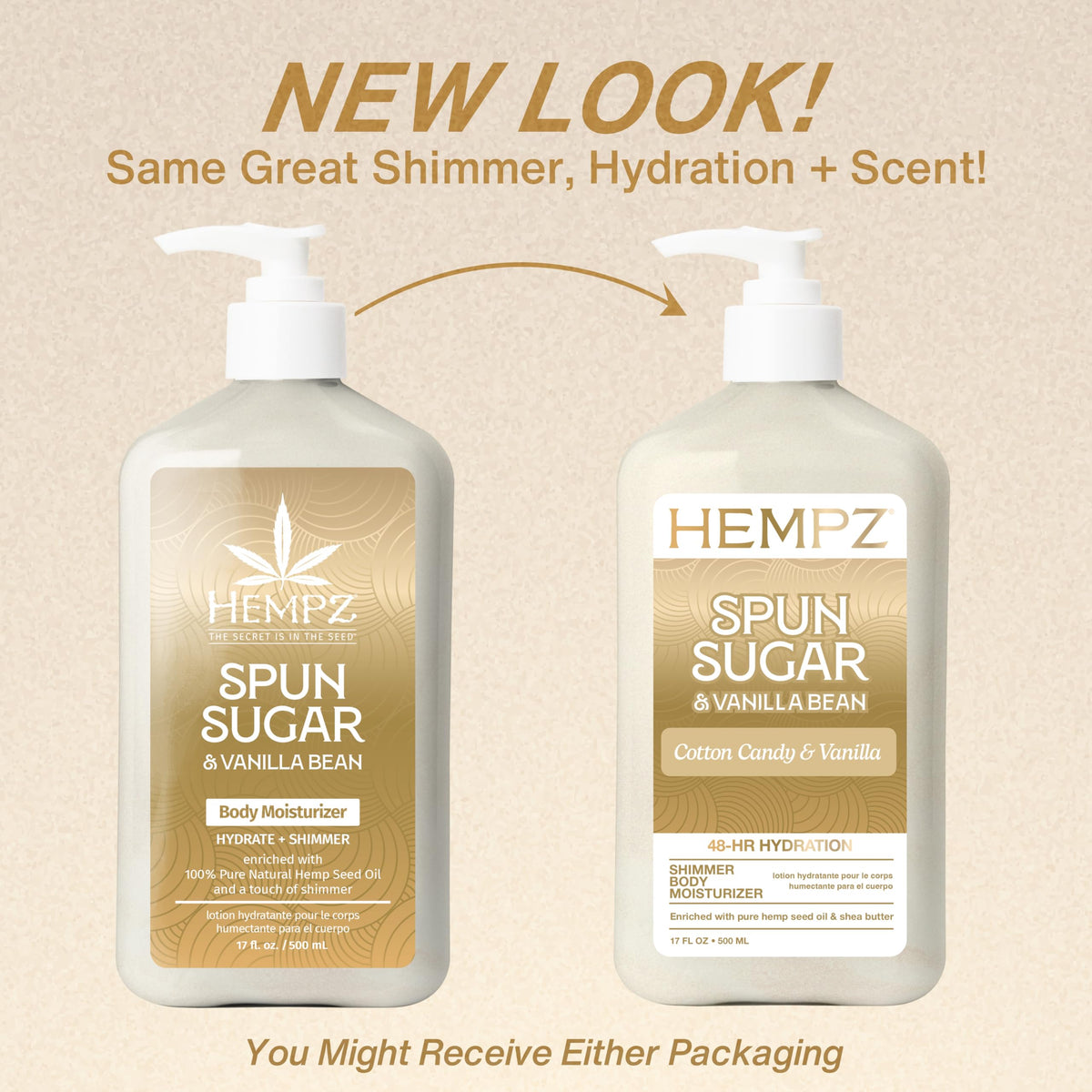 Hempz pump dispensing lotion texture for quick-absorbing hydration benefit