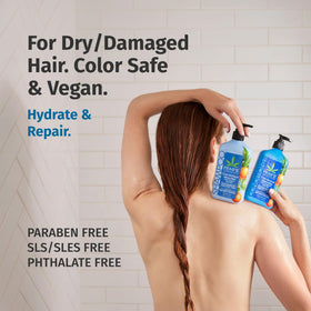Hempz shampoo lather close-up demonstrating gentle cleansing action