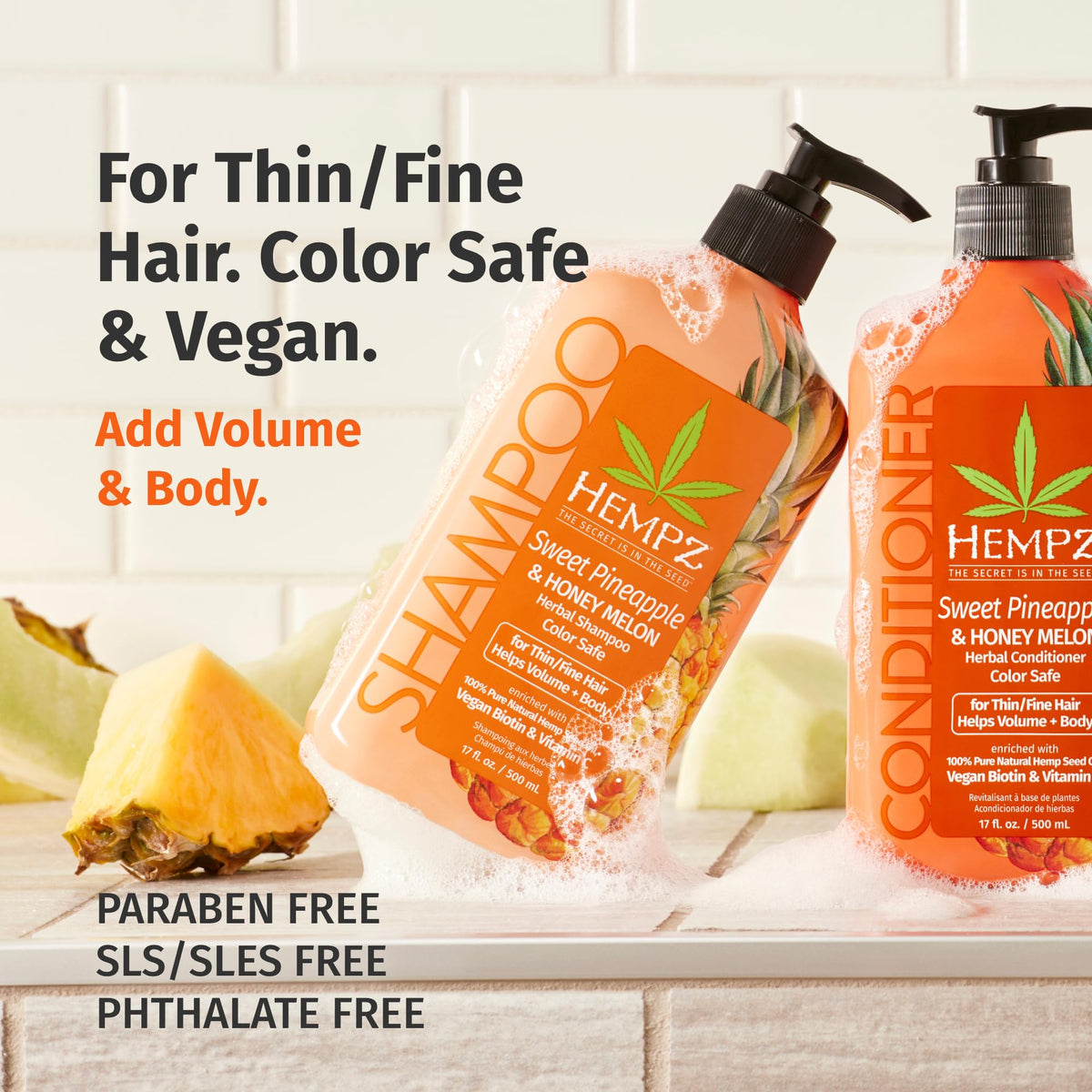 Hempz shampoo creamy lather close-up showing moisturizing texture