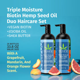 HEMPZ shampoo pump closeup showing creamy lather for hydrated hair