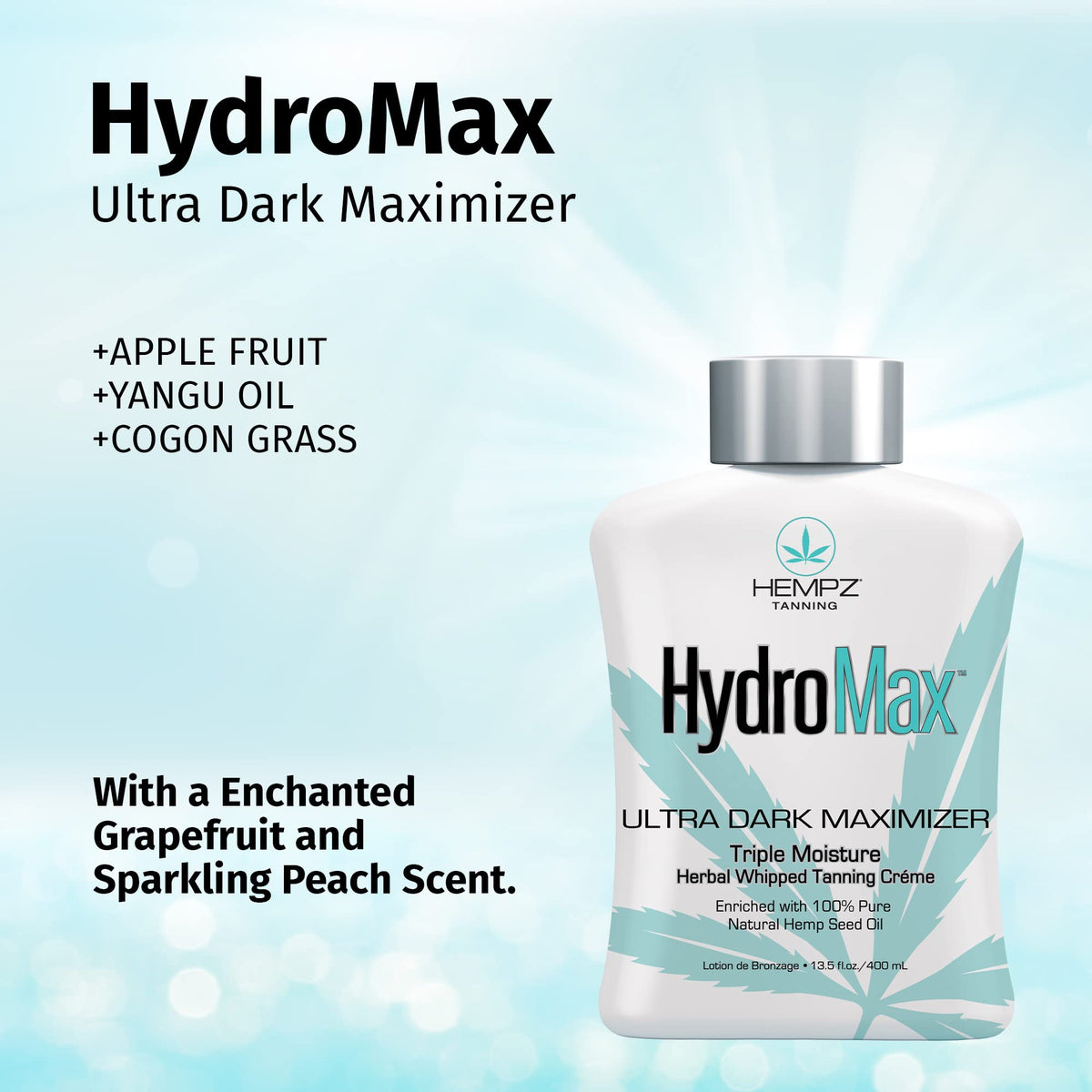 Hempz lotion texture close-up highlighting silky, fast-absorbing hydration