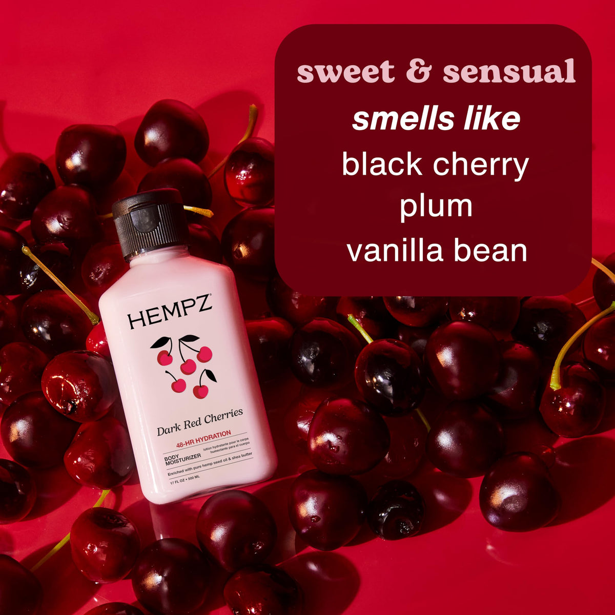 Hempz lotion texture closeup highlighting creamy consistency for fast absorption benefit