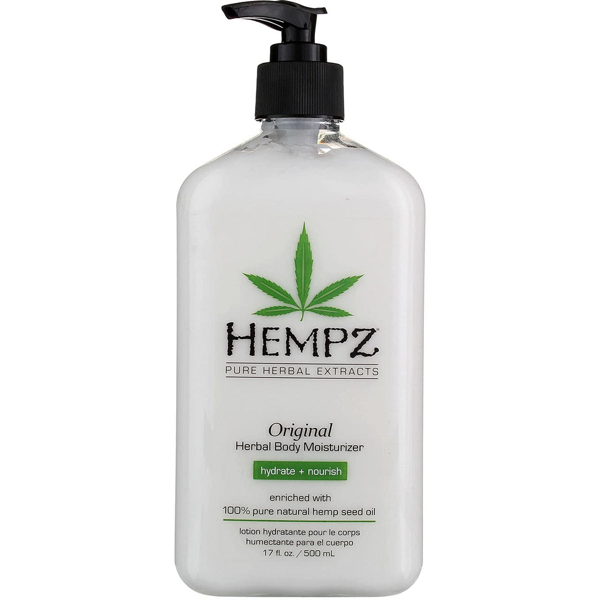 Hempz application on arm demonstration showing immediate moisturized finish