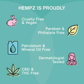 Hempz lotion on bathroom counter staged for daily use and fresh scent