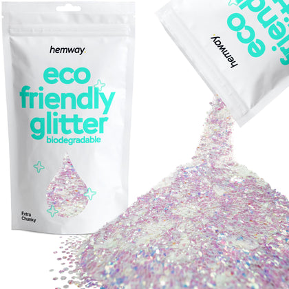 Hemway front packaging showing pouch and iridescent mother of pearl sparkle benefit