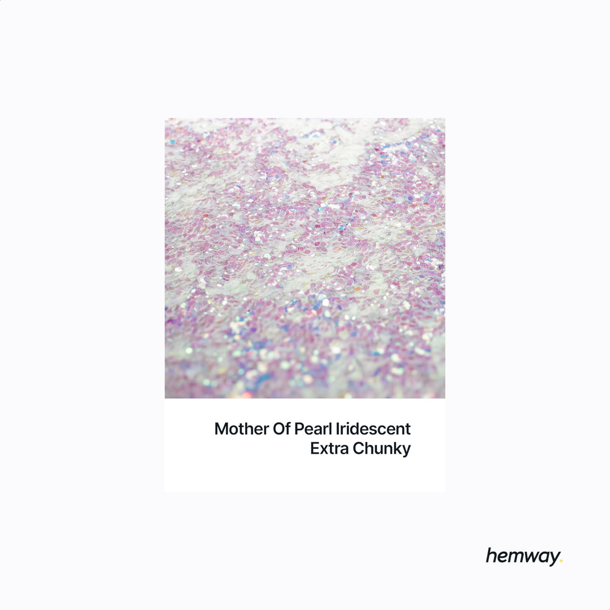 Hemway close-up texture of extra chunky glitter displaying light-reflecting depth