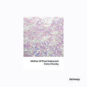 Hemway close-up texture of extra chunky glitter displaying light-reflecting depth