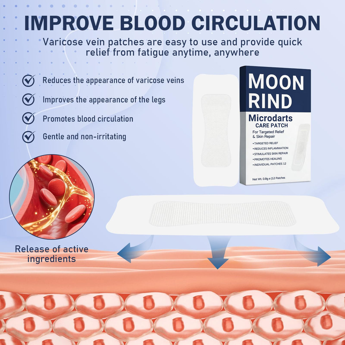 HENGRUNXIN patch applied to calf during daily activity, relief and mobility benefit