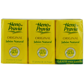 Close-up of Heno de Pravia soap producing lather to show cleansing performance