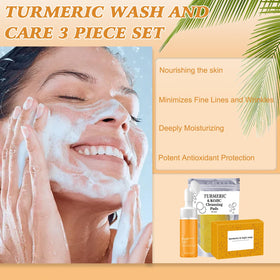 hepanio face wash and soft brush close-up illustrating gentle cleansing