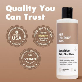 Her Fantasy Box chamomile ingredient close-up calming visual benefit