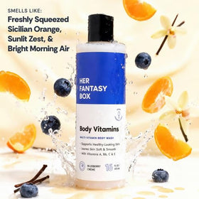 Her Fantasy Box being dispensed into hand producing a hydrating foam for easy daily cleansing
